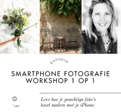 Cadeaukaart 1 op 1 workshop smartphone fotografie 1 uur