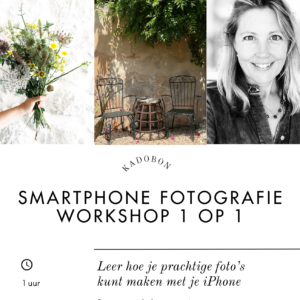 Cadeaukaart 1 op 1 workshop smartphone fotografie 1 uur