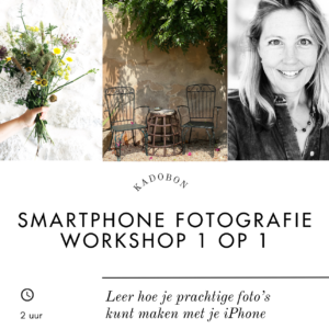 Cadeaukaart 1 op 1 workshop smartphone fotografie 2 uur